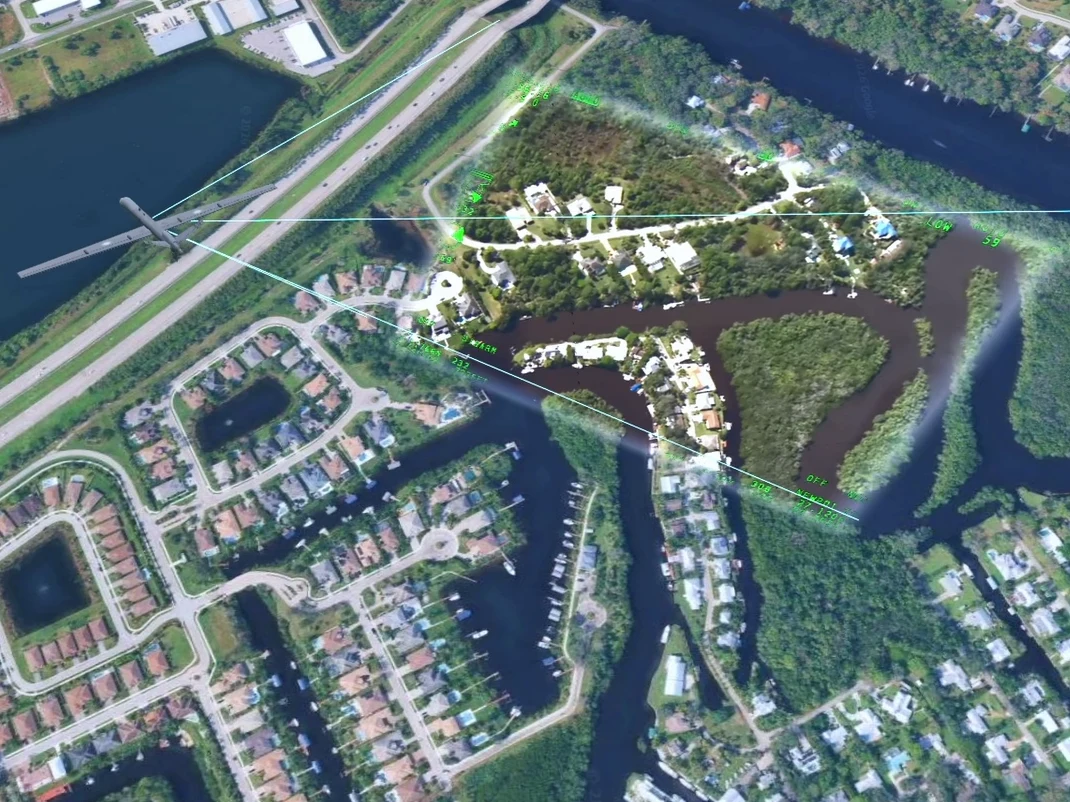 Elite SPRINT drone footage orthorectified onto the map